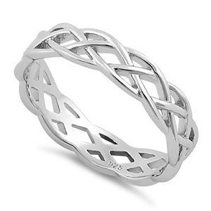 Sterling silver Celtic band